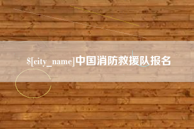 宁津中国消防救援队报名