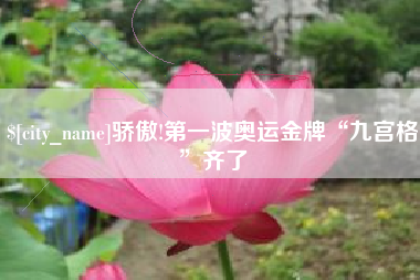 宁津骄傲!第一波奥运金牌“九宫格”齐了