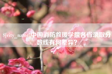 宁津中国消防救援学院各省录取分数线有何差异？