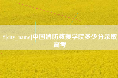 宁津中国消防救援学院多少分录取高考
