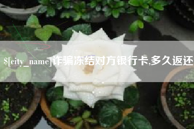宁津诈骗冻结对方银行卡,多久返还