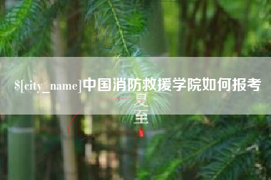 宁津中国消防救援学院如何报考