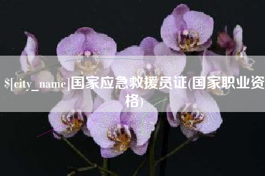 宁津国家应急救援员证(国家职业资格)