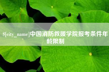 宁津中国消防救援学院报考条件年龄限制