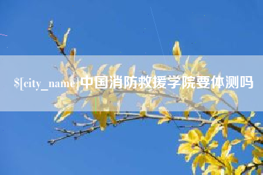 宁津中国消防救援学院要体测吗