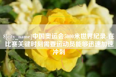 宁津中国奥运会5000米世界纪录-在比赛关键时刻需要运动员能够迅速加速冲刺