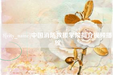 宁津中国消防救援学院简介视频播放