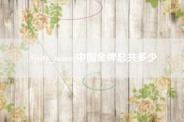 宁津中国金牌总共多少