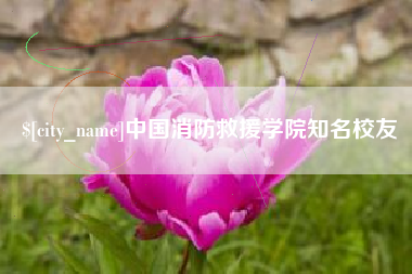 宁津中国消防救援学院知名校友