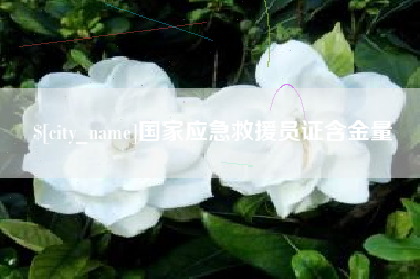宁津国家应急救援员证含金量