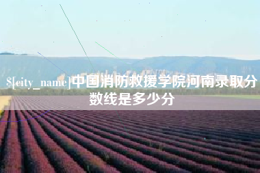 宁津中国消防救援学院河南录取分数线是多少分