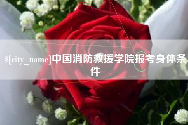 宁津中国消防救援学院报考身体条件