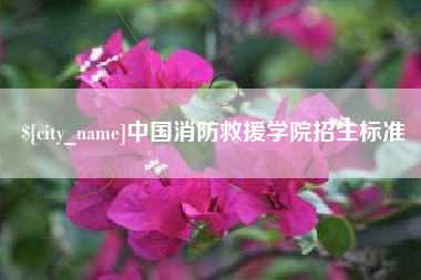 宁津中国消防救援学院招生标准
