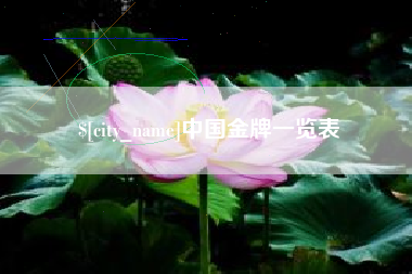 宁津中国金牌一览表