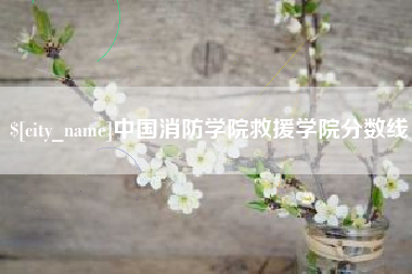 宁津中国消防学院救援学院分数线